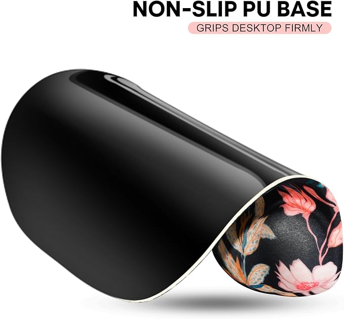 JIKIOU Ergonomic Mouse Pad with Gel Wrist Rest 2Pack, Portable Small Flower