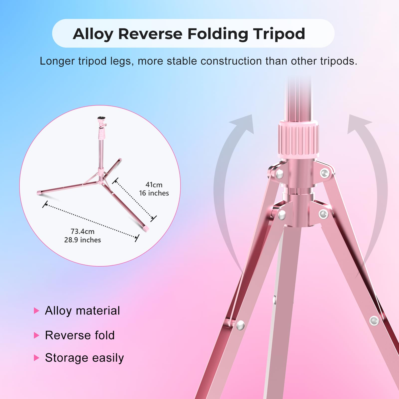 Aureday 14'' Pink Selfie Ring Light with 62'' Tripod Stand and Phone Holder, Dimmable LED Phone Ringlight for Makeup/Video Recording/Photography, Circle Lighting for Cell Phones&Lightweight Cameras