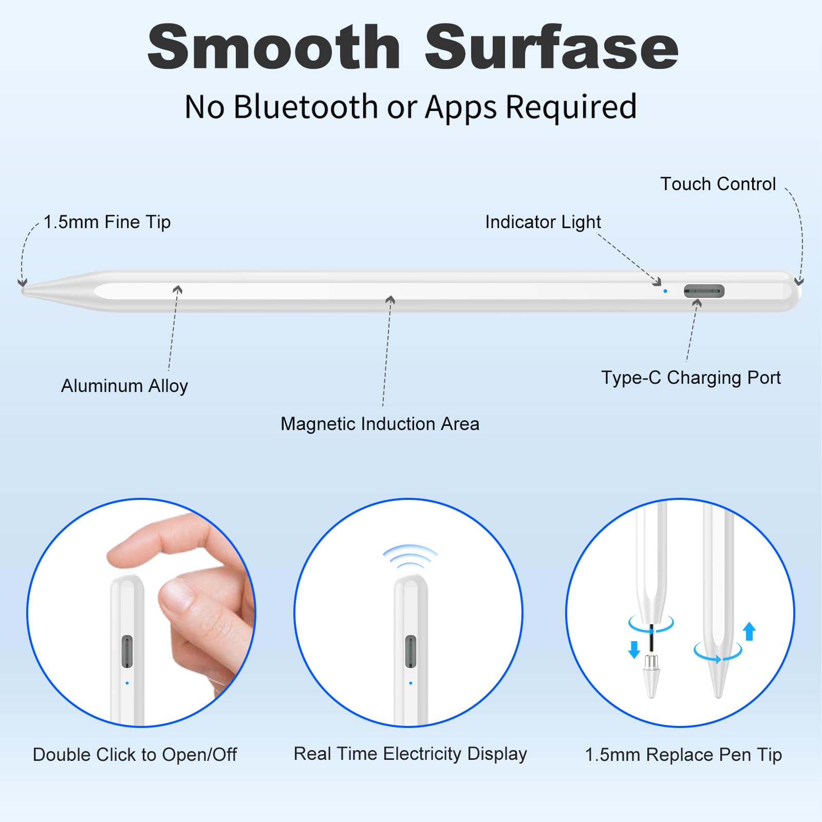 COO Universal Active Stylus Pen for iOS, Android & Samsung Touch Screens