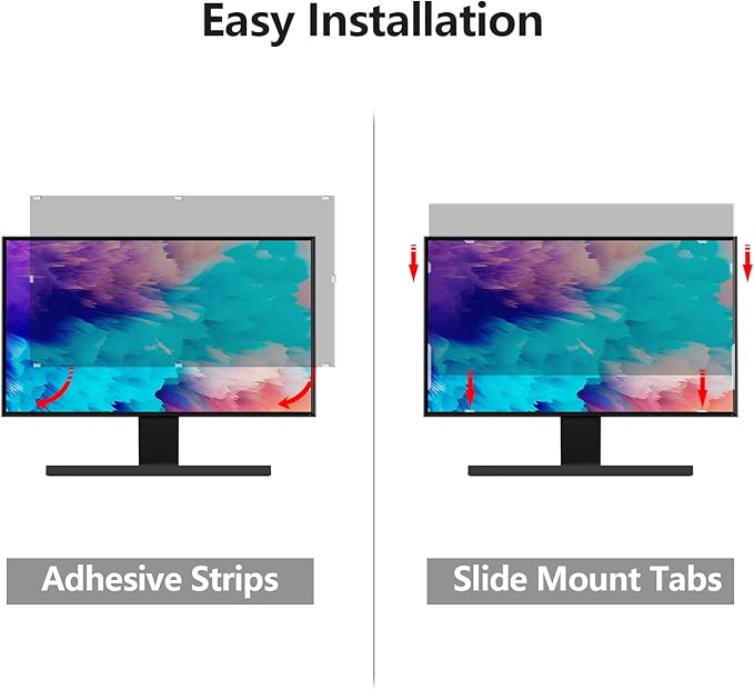 Computer Privacy Screen Protector 20 Inch with Hp Dell Acer Asus Samsung LG and More, Removable Security Shield Filter for 16:9 Aspect Ratio Monitor Like ViewSonic Sceptre(20" Diagonal 16:9 1 Pack)