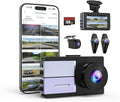 Sprleaf 4-Channel Dash Cam with Front and Rear Cameras, 360° Dashcam,128GB Card Included, 5G Wi-Fi and App Control, Night Vision, WDR, 24-Hour Parking Mode, Collision Detection