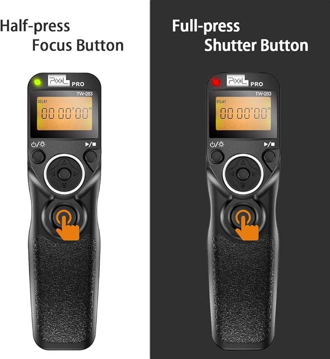 Pixel TW-283 DC2 Wireless Shutter Remote Release Control Intervalometer FSK 2.4GHz Compatible for Nikon Digital SLR Cameras D5000 D5100 D5200 D5300 D5500 D90 D7000 D7100 D7200