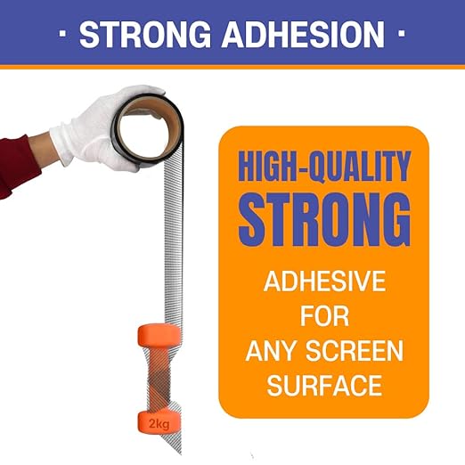 HA SHI Screen Repair Kit for Windows or Doors (2" x 15FT, Black) 3-Layer Strong Adhesive Tape, Made in Korea, Ease-Installation Fiberglass Covering Mesh
