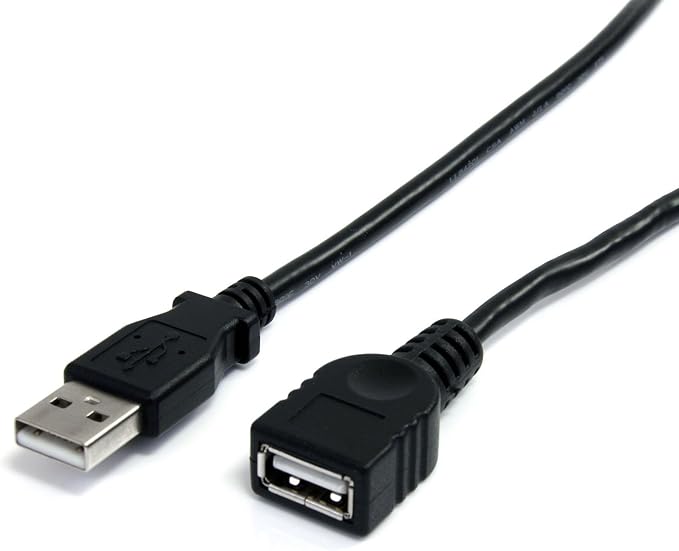 StarTech.com 3 ft Black USB 2.0 Extension Cable A to A - M/F - 3 ft USB A to A Cord (USBEXTAA3BK)