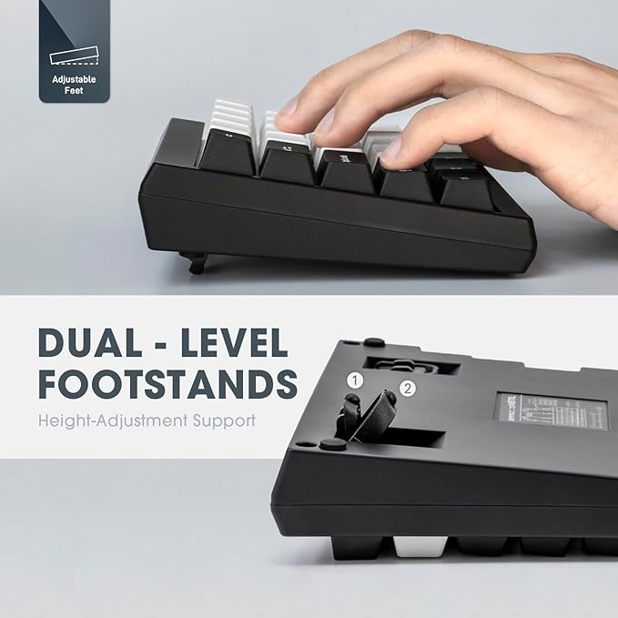 MD600 V3 RGB ORCA TKL Ergonomic Mechanical Keyboard, Cherry MX, Split Layout, PBT DoubleShot Keycap, Windows OS Compatible (Silent Red)