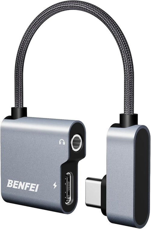 BENFEI USB C Splitter 1 in 2 Out Dual USB C Audio Jack Adapter with 60W Fast Charging, Type C Audio Headphone Compatible with iPhone 16/16 Pro/Pro Max, Samsung Galaxy S25/S24/S23 iPad Pro, Pixel 9