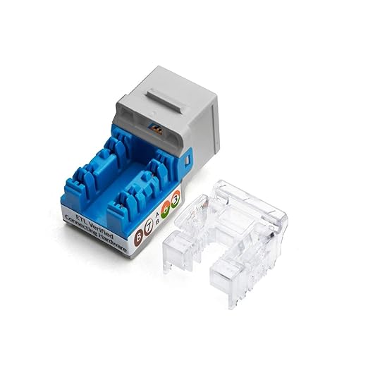 trueCABLE Cat6 Keystone Jack, Unshielded (UTP), 90 Degree Punch-Down, PoE++ (4PPoE) 100W, UL Listed, ETL Verified, ANSI/TIA Certified, Modular RJ45 Female, Gray, 12 Pack