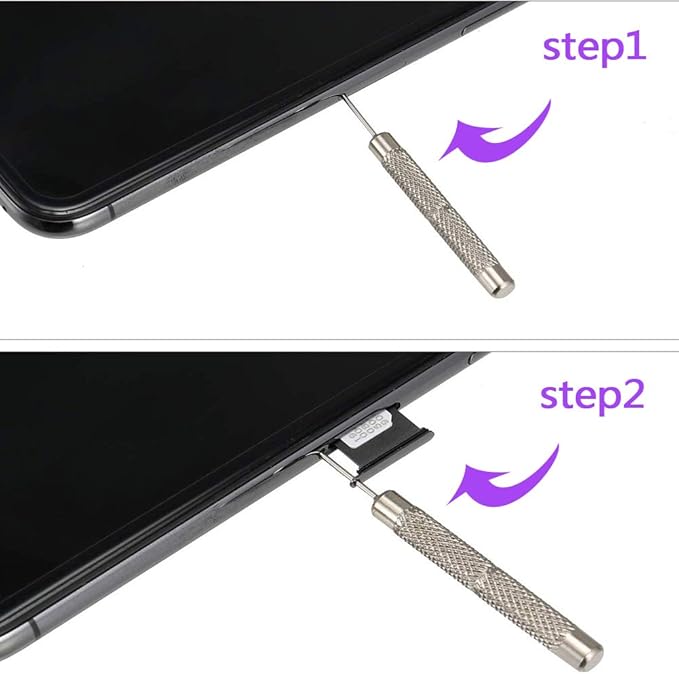 7Pcs SIM Card Removal Openning Tool Tray Eject Pins Needle Opener Ejector Compatible with All iPhone Apple iPad HTC Samsung Galaxy Cell Phone Smartphone Watchchain Link Remover (7Styles)