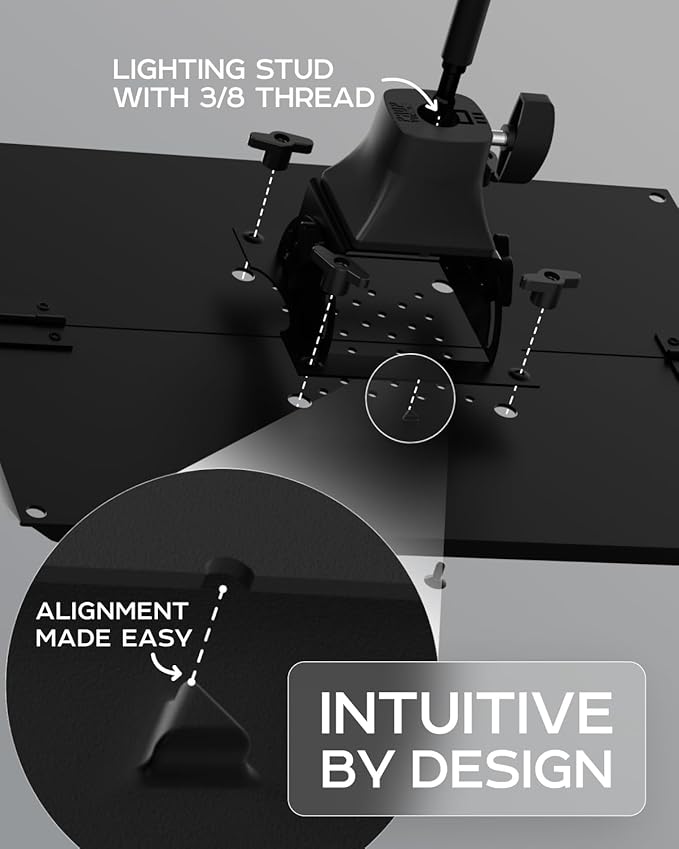 Projector Tripod Stand, Height Adjustable 27" to 62" & Floor Projector Stand, Portable Laptop Stand, Camera & Light & Ball-Joint – Well-Made, Easy-to-Adjust, DJ Rack & Music or Movie stand