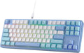 Redragon K707 80% Wired Gasket RGB Gaming Keyboard, 87 Keys TKL Mechanical Keyboard w/Hot-Swap Socket, Mixed Color Keycaps & 4-Layer Noise Dampening, Custom Linear Switch