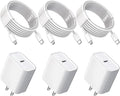 10FT iPhone Fast Charger,3Pack Extra Long[Apple MFi Certified]iPhone Charger Fast Charging Quick 10Foot USB C to Lightning Cable Cord Adapter Block for iPhone 14 Pro Max/14 Plus/13/12Mini/11/XS/X/iPad