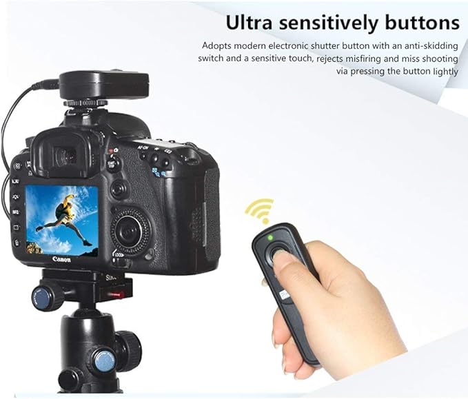 Pixel Digital Wireless Remote Shutter Release Switch N3 Compatible with Canon 5D Mark-III/Mark-IV 5D R5 R5C 10D 1DX 1DC 1DS 1D 5DS 5DSR 20D 6D 7D-Mark-II 7D 50D 40D 30D D60 D30 D2000 Replaces RS-80N3