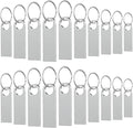 20 Pack 8GB USB Flash Drive with Keychains, Wooolken Sleek Metal USB 2.0 Thumb Drives Memory Stick for PC Laptop Computer(Sliver)