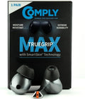 Comply TrueGrip MAX | Premium Memory Foam Replacement Earbud Tips for Samsung Galaxy Buds3 Pro | Long Lasting Comfort, MAX Durability, Secure Fit, Superior Noise Isolation| Black (Small) (1 Pair)