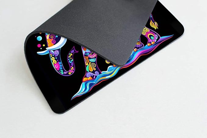 Square Mouse Pad Decorative Patterned Elephant-1,Gaming Mouse Pads for Desk,Soft Computer Waterproof Non-Slip Mouse Mat