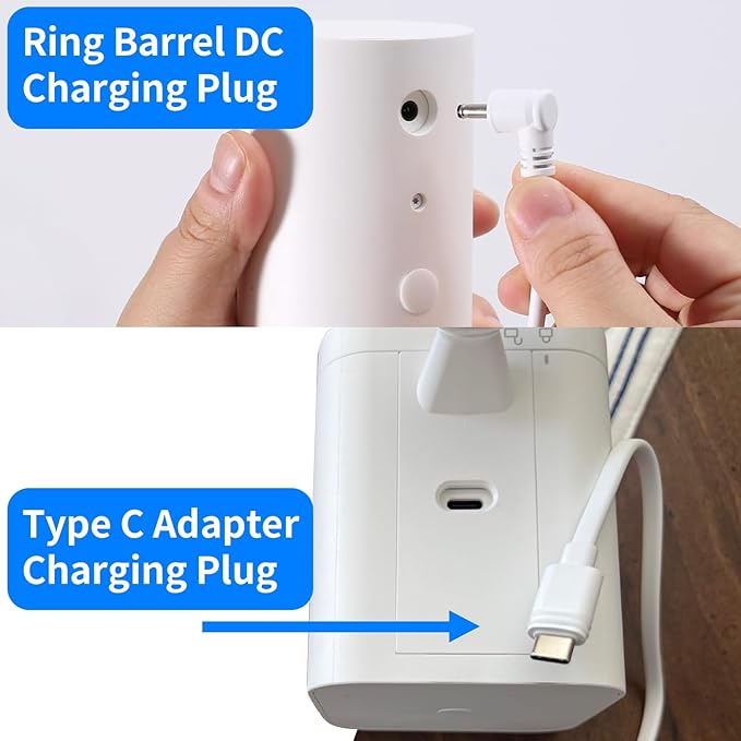Solar Panel Charger for Ring Stick Up Cam, Stick Up Cam Pro, Ring Spotlight Cam Plus/Pro, 6W5V Fast Charging (1Pack)
