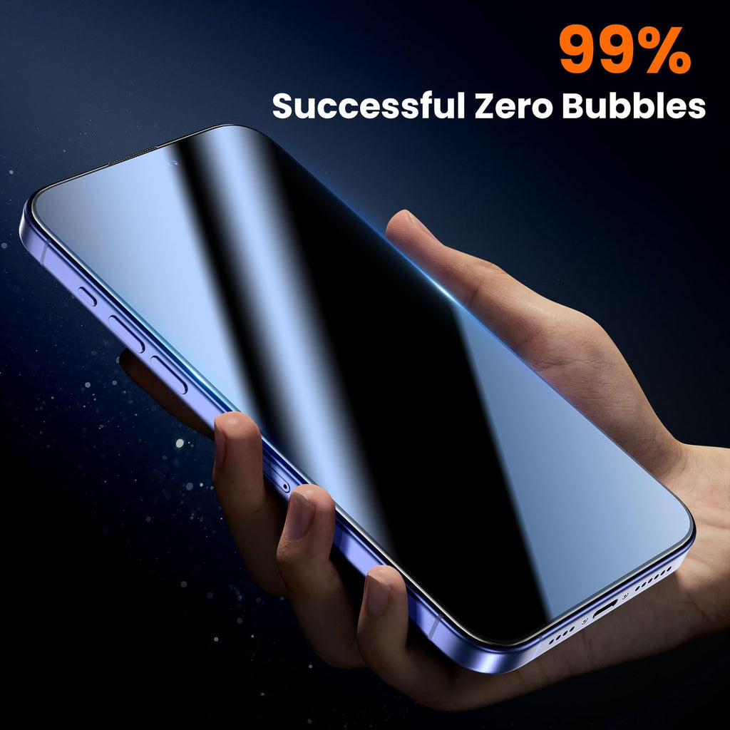 UniqueMe for iPhone 16/iPhone 15 Screen Protector Easy Installation-2 Packs