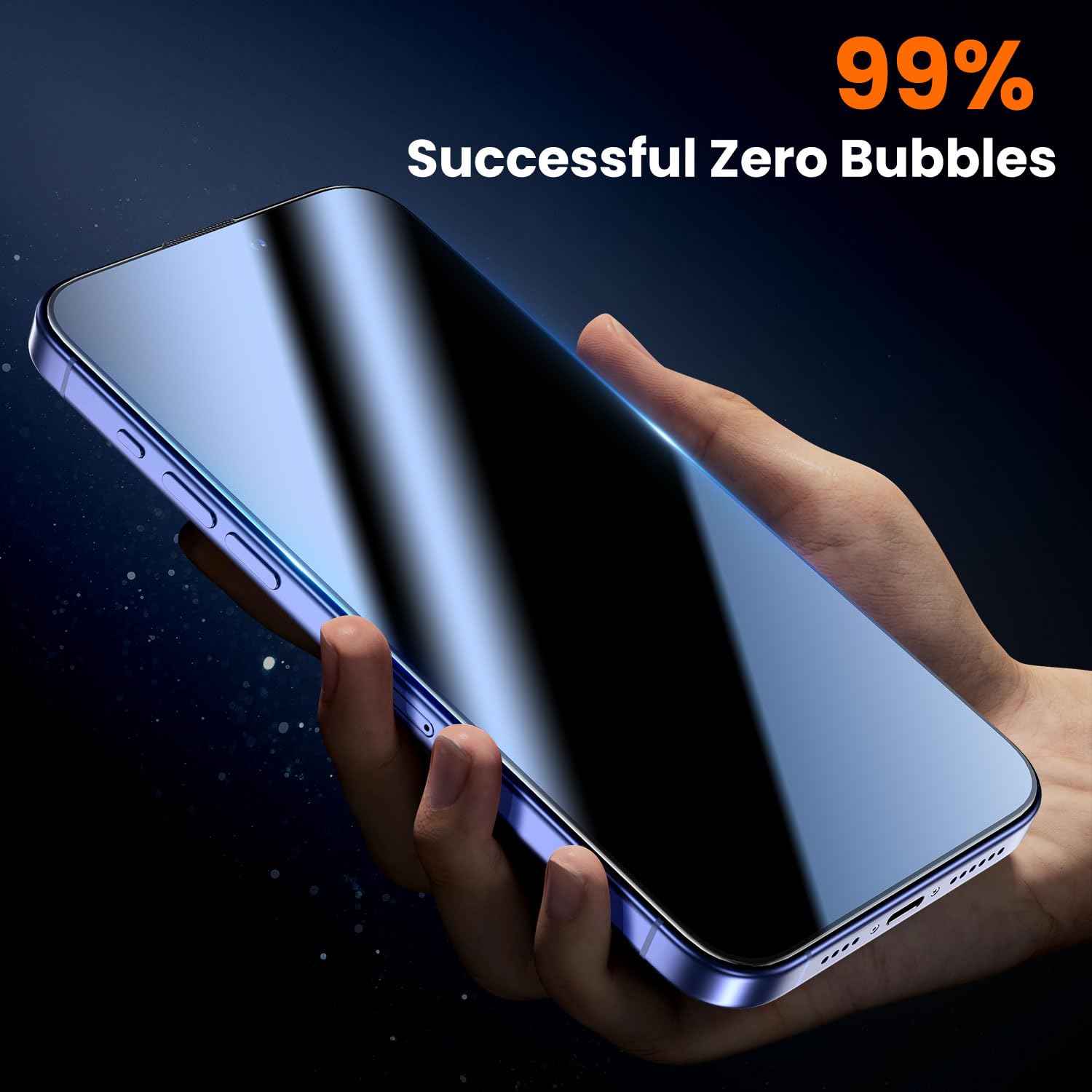 UniqueMe for iPhone 16/iPhone 15 Screen Protector Easy Installation-2 Packs