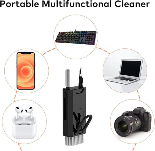 8 in 1 Electronic Cleaning kit - Keyboard Cleaner, Keyboard Cleaning Kit, Laptop Cleaner, Laptop Cleaning Kit, Electronic Cleaner Kit for Laptop/Phone(Give Away a Flannel Cloth) Black