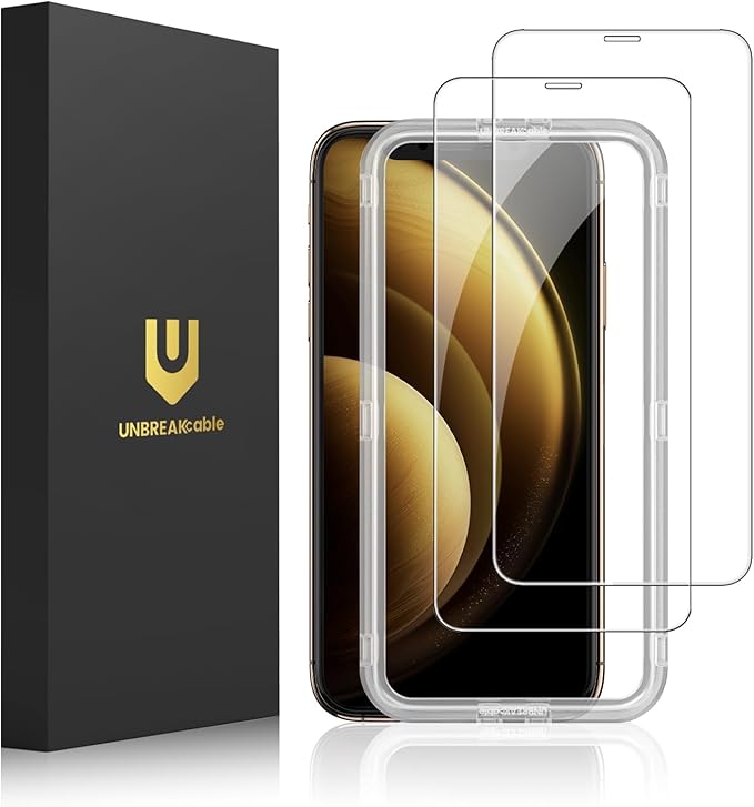 UNBREAKcable Tempered Glass Screen Protector Film for iPhone X/11 Pro/XS (5.8 Inches) [Pack of 2] HD 9H Hardness [Anti-Scratch, Anti-Fingermarks, Bubble Free and Ultra Clear]