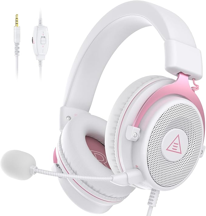 EKSA E900 Headset with Microphone for PC, PS4,PS5, Xbox - Detachable Noise Canceling Mic, 3D Surround Sound, Wired Headphone for Gaming, Computer, Laptop, 3.5MM Jack