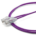 TRUECABLE Cat6 Component Rated Patch Cable, Unshielded (U/UTP), 2ft, Purple, 28AWG Solid Copper, Snagless 10G High-Speed Ethernet Cable, PoE++ 4PPoE 100W, UL Listed, RoHS-3, 1 Pack