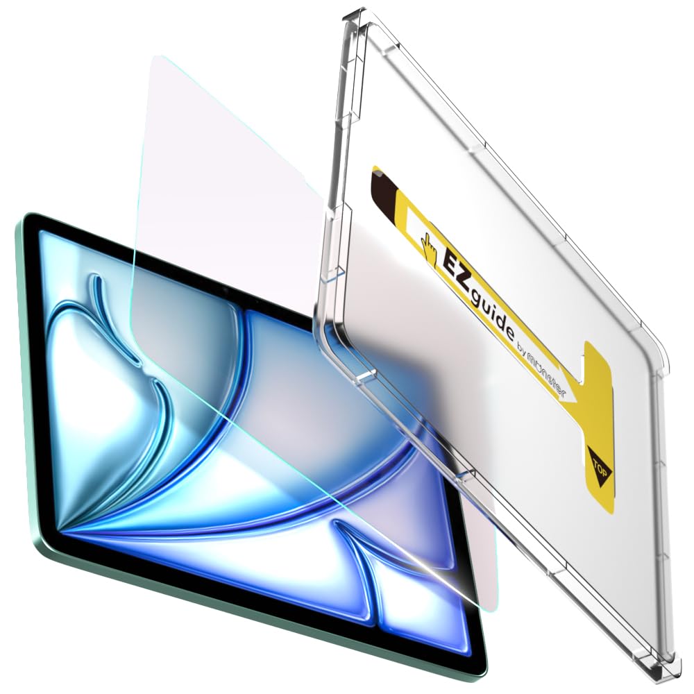 BELLEMOND Tempered Glass Screen Protector designed for iPad Pro 13" (M5, 2025/M4, 2024) - Anti Blue Light filter「EZ Guide」Alignment Kit for Flawless Installation, 10H Hardness - Designed in Japan