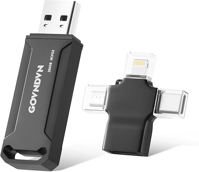 Auto-Backup All Devices Photo Stick 512GB iStore Pro, Real Capacity 4-in-1 iPhone Photo Memory Stick USB Flash Thumb Drive for Photos, Videos & Contacts for iPhone, iPad, Android, PC, Tablets
