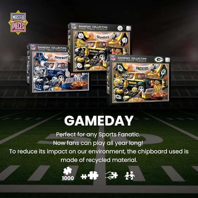 MasterPieces - 1000 Piece Jigsaw Puzzle, NFL Pittsburgh Steelers, Fun for Adults and Family, Non-Glare Finish, 19.25"x26.75"