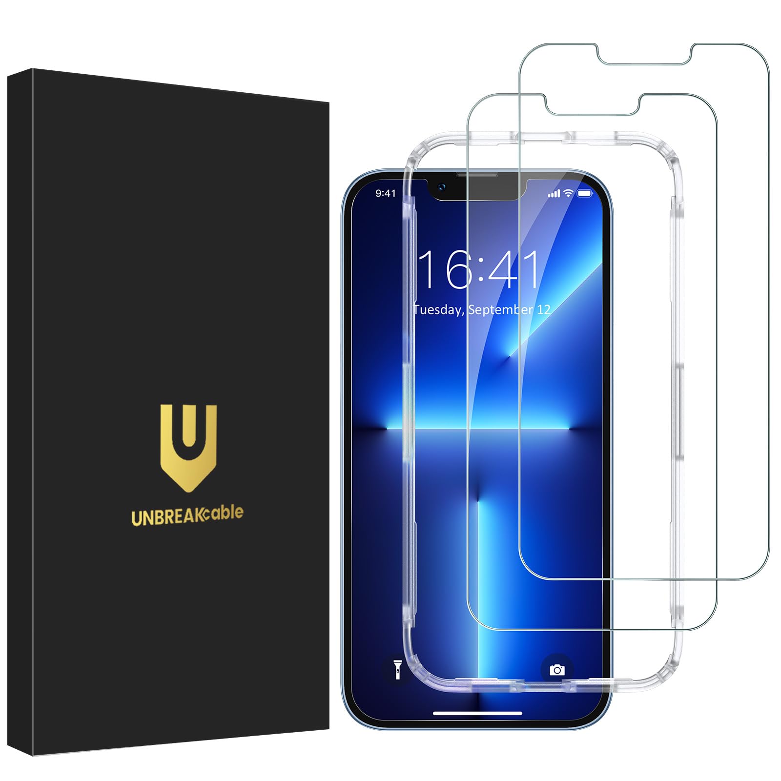 UNBREAKcable 2-Pack Screen Protector for iPhone 13 Pro/14/13