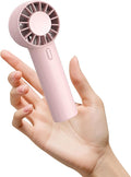 Mini Portable Fan, USB Personal Handheld Fan with 3-Speed Cooling Wind Rechargeable Battery Operated Mini Pocket Design for Desktop/Travel/Outdoor/Vacation/Concerts/Lash Makeup-Pink