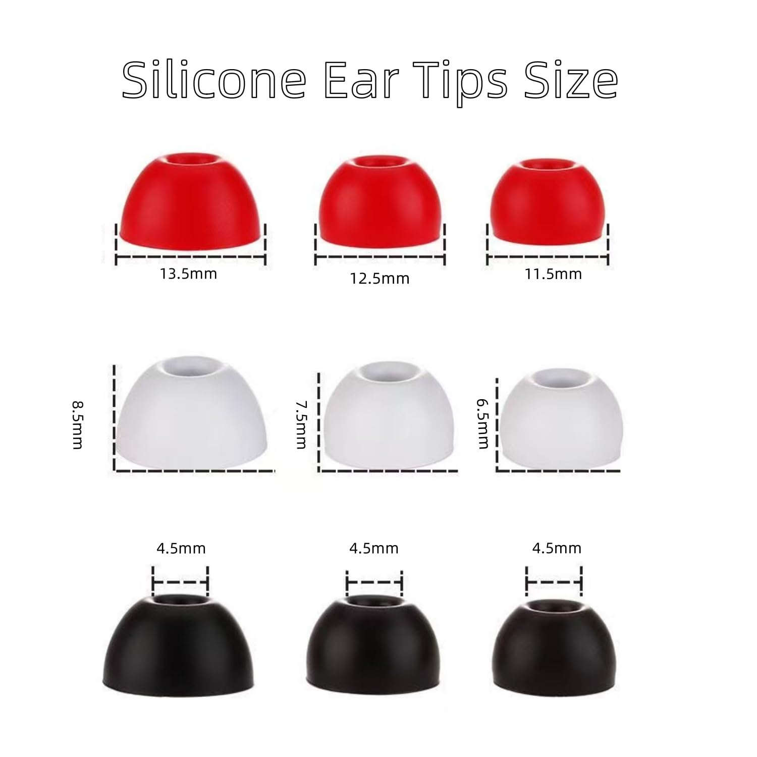 Aginkgo Replacement Ear tips for Beats Fit Pro, Beats Studio Buds+, Beats Studio Buds, Beats Solo Buds Silicone Earbuds Washable Noise isolation, Fit in The Charging Case, 6 Pairs S/M/L (Stone Purple)