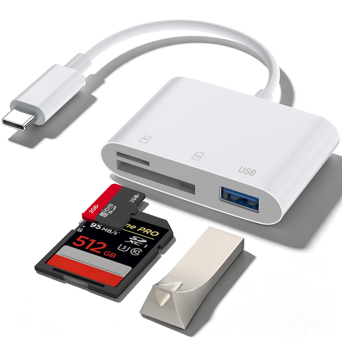 Vrllinking USB-C SD Card Reader for iPhone 15/16/iPad/MacBook,Plug and Play