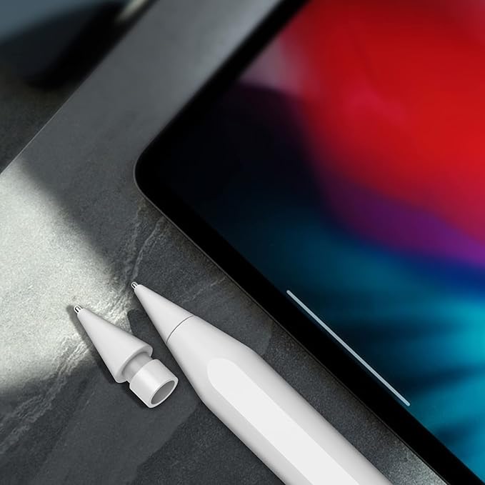 Delidigi 3 Pack Replacement Tips Compatible with Apple Pencil Pro/2nd Generation/1st Gen/USB C, Wear-Resistant iPencil Nibs Accessories Fine Point Precise Control Pen Like Tips