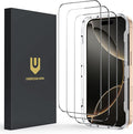 UNBREAKcable Screen Protector for iPhone 16 Pro, Pack of 3, HD Tempered Glass Screen Protector [Full Coverage] [Easy Installation][Free Bubbles][Only for Apple iPhone 16 Pro]