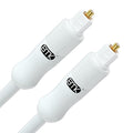 EMK White Optical Audio Cable [12ft/4M] - Digital SPDIF Toslink Fiber Optic Cable for Sound Bar, TV, Home Theater, Blu-ray Player - White, High-Speed, Low-Loss, Gold-Plated Connectors