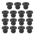 PATIKIL 5.5mm / 1/4 Inch Drill Hole,1/8 Inch ID Rubber Grommets, 15Pcs Top Hat Grommet for Wiring Eyelet Ring Gasket Automotive Firewall Cable Hole Plugs Wires Protection, Black