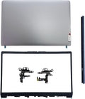 Replacement Laptop LCD Cover Back Rear Top Lid Bezel Hinges with Hinge Cover for Lenovo IdeaPad 1 15ADA7 1 15AMN7 5CB1F36621 5B30S19034 5H50S29036 5CB1F36618 Silver