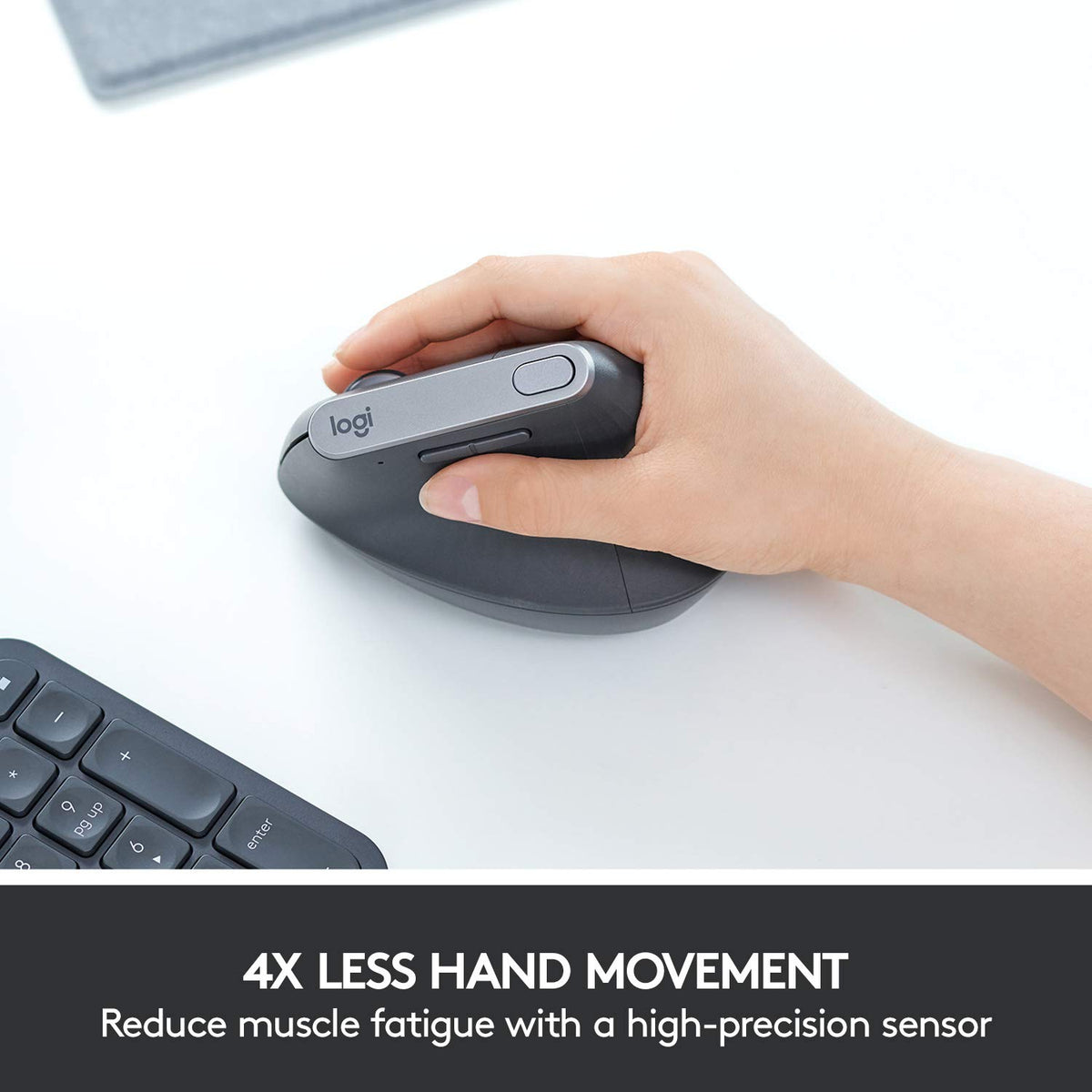 Logitech MX Vertical Wireless Mouse Ergonomic Design - Graphite