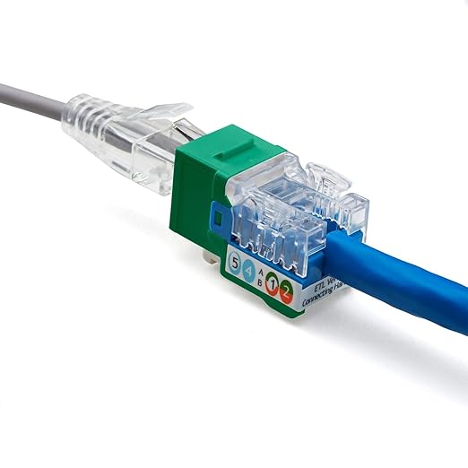 trueCABLE Cat6A Keystone Jack, Unshielded (UTP), 90 Degree Punch-Down, PoE++ (4PPoE), UL Listed, ETL Verified, ANSI/TIA Certified, Modular RJ45 Female, Green, 12 Pack