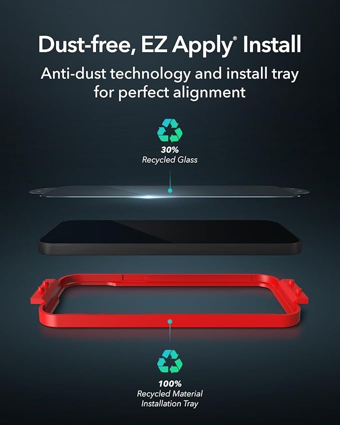 ZAGG Glass XTR3 Google Pixel 9 / Pixel 9 Pro Screen Protector - 10X Stronger with Recycled Glass, Enhanced Eyesafe Blue Light Filter, Anti-Reflective, Easy Installation