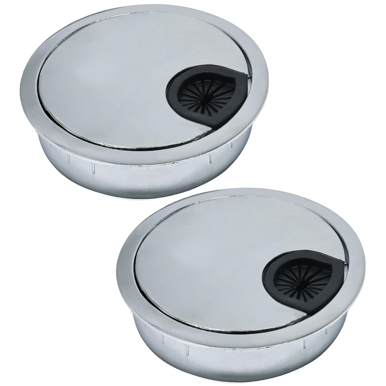 EASYEAH 2 Pcs Desk Grommet 2-1/16" / 53 mm, Zinc Alloy Desk Cord Hole Cover