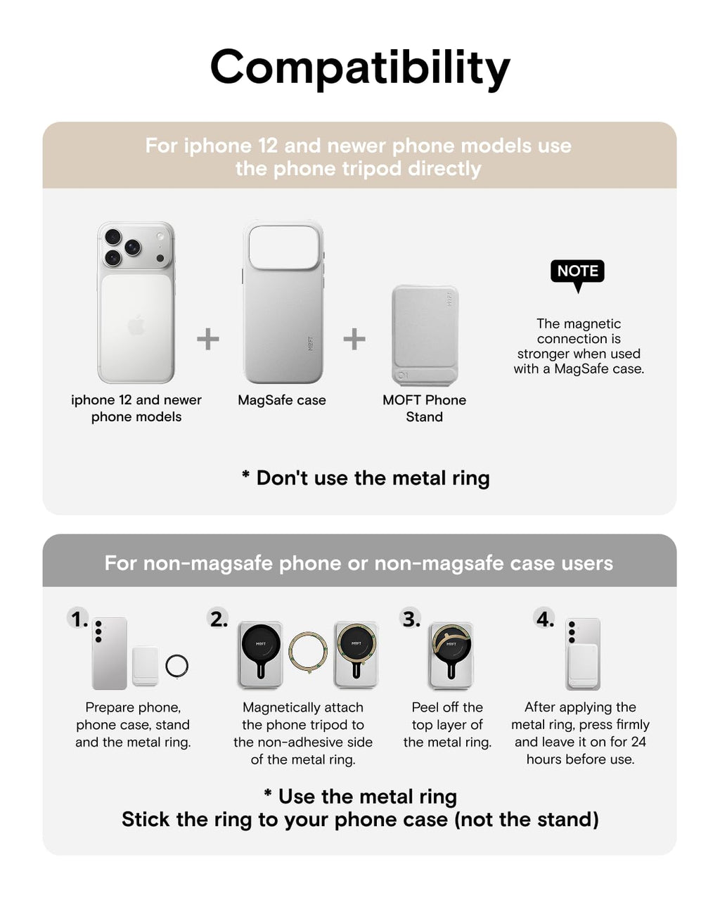 MOFT Phone Tripod Stand, Portable Selfie Stick for iPhone, Mulit-Angle
