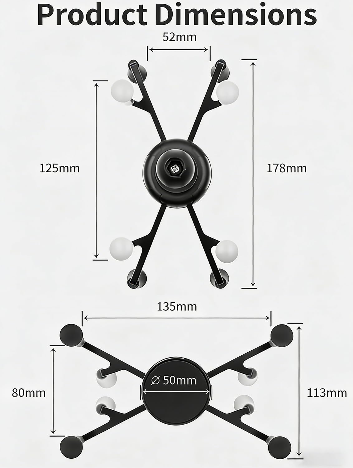Strg Tablet Holder iPad Car Mount for Car Dashboard & Windshield