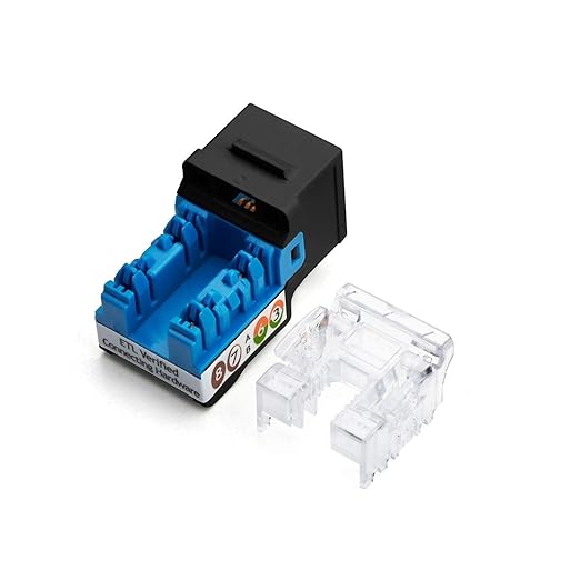 trueCABLE Cat6A Keystone Jack, Unshielded (UTP), 90 Degree Punch-Down, PoE++ (4PPoE), UL Listed, ETL Verified, ANSI/TIA Certified, Modular RJ45 Female, Black, 12 Pack