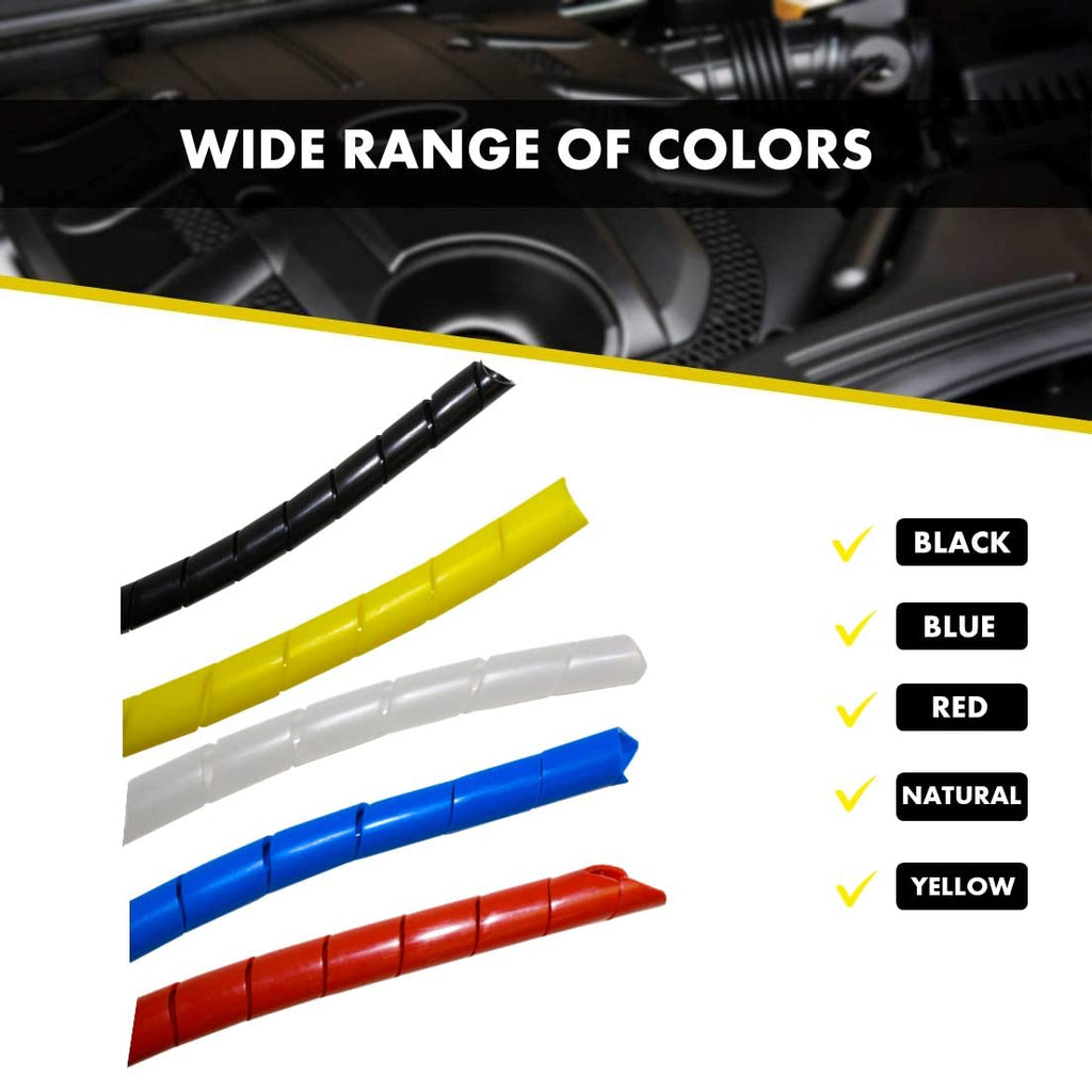 Kable Kontrol Vortex Spiral Cable Wrap - 1/8” Inch 100’ Feet Long - Hose Protector Flexible Polyethylene Wire Conduit Tubing Cable Sleeve Cord Cover to Organize Wires – Natural