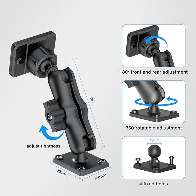 OHLPRO Magnetic Tablet Car Mount Holder, 360°Rotatable Drill Base iPad Wall Mount, Strong Magnet Tablet and iPad, Galaxy, Kindle, Fire HD, Truck, Car, Desk, Boat