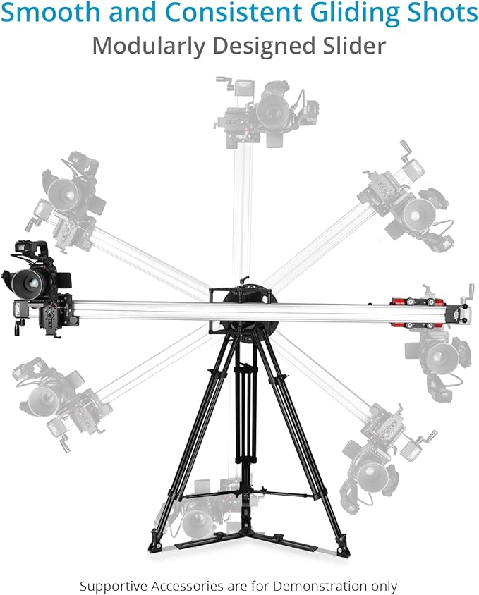 Proaim Cambird Pro 4-in-1 Gear. 6ft Video Camera Slider. Portable Mini Jib. Tower. Hi-hat .Vertical Payload - 10kg / 22lb. Horizontal Payload: 12kg / 26lb. (SL-CBPR-01)