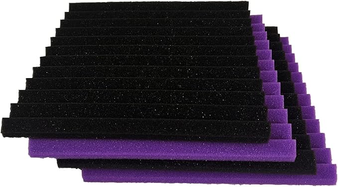 96 Pack Black/purple 12 "X 12 "X1" Acoustic Panels Studio Soundproofing Foam Wedge Tiles,