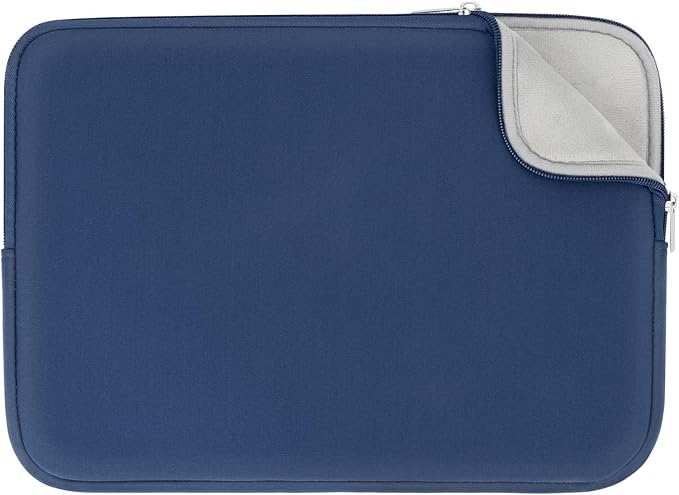 RAINYEAR Laptop Sleeve Case Compatible with 13.3 Inch Notebook Computer Tablet Chromebook 14" MacBook Pro M1 M2 M3 M4 Pro/Max Soft Cover Protective Case Carrying Bag (Navy Blue, Upgraded Version)